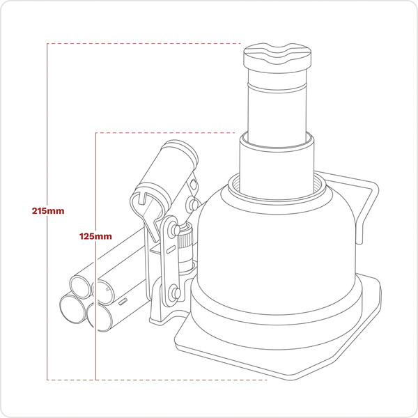 Sealey BJ10LE Low Profile Telescopic Bottle Jack 10 Tonne