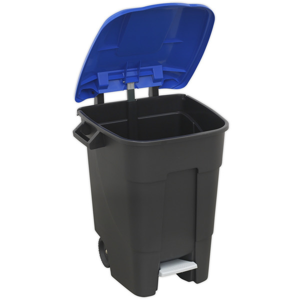 Sealey BM100PB Refuse/Wheelie Bin with Foot Pedal 100L - Blue