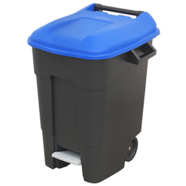 Sealey BM100PB Refuse/Wheelie Bin with Foot Pedal 100L - Blue