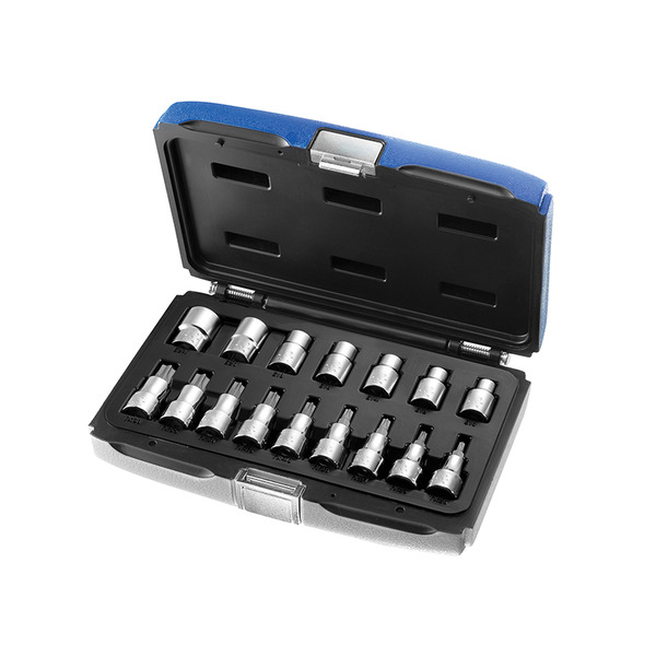 Britool Expert BRIE032907B Expert 1/2in Drive TORX Socket Set, 16 Piece