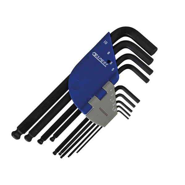 Britool Expert BRIE113976B Expert Metric Ball End Hexagon Key Long Arm Set, 9 Piece