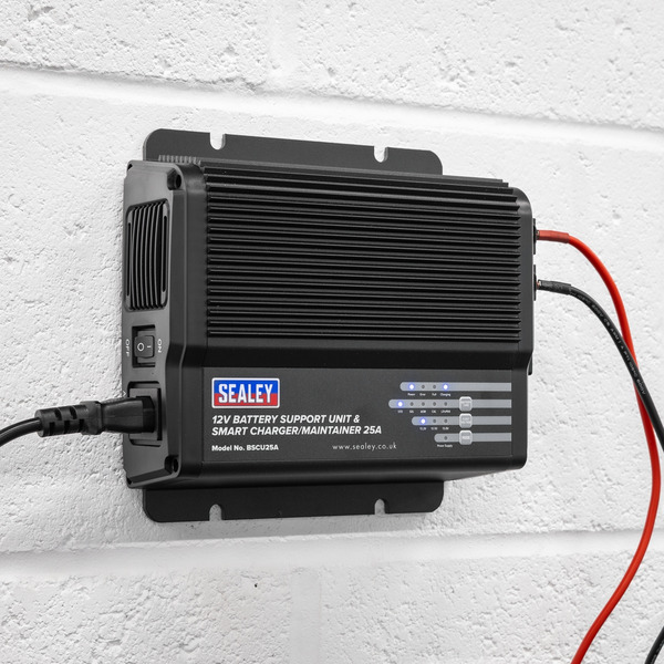 Sealey 12V Battery Support Unit & Smart Charger/Maintainer 25A