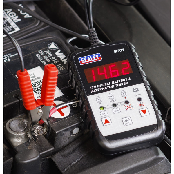 Sealey BT01 Digital Battery & Alternator Tester 12V