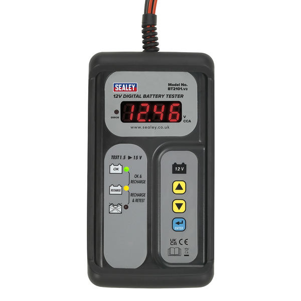 Sealey BT2101 Digital Battery Tester 12V