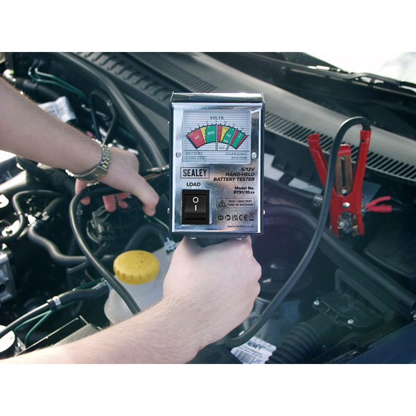 Sealey BT91/10 Handheld Battery Tester 6/12V