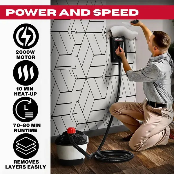 Excel 6294 2000W Electric Wallpaper Steamer Stripper 240V