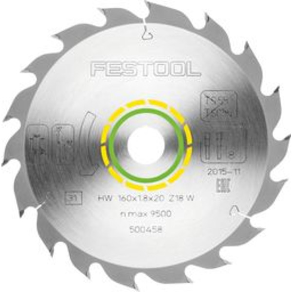 Festool Saw blade HW 160x1,8x20 W18