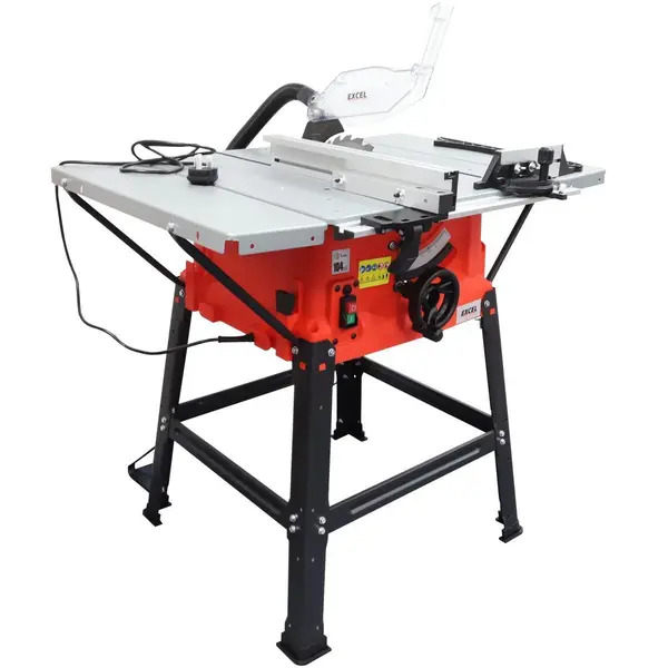 Excel 6293 250mm Table Saw 240V/1800W with Legstand Side Extensions & Blade
