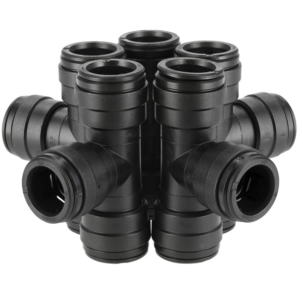 Sealey CAS22ET John Guest&reg; Equal Tee 22mm - Pack of 5