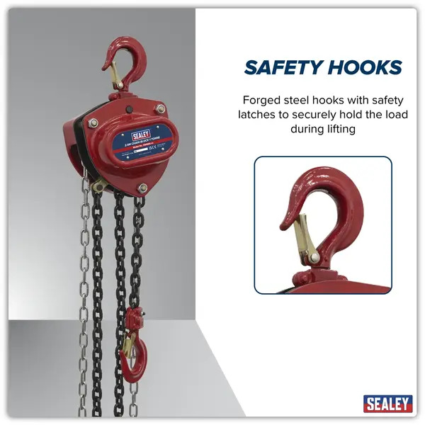 Sealey CB1000 2.5m Chain Block 1 Tonne