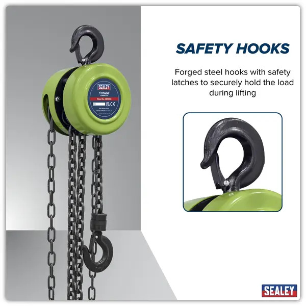 Sealey CB1000E 2.5m Chain Block 1 Tonne