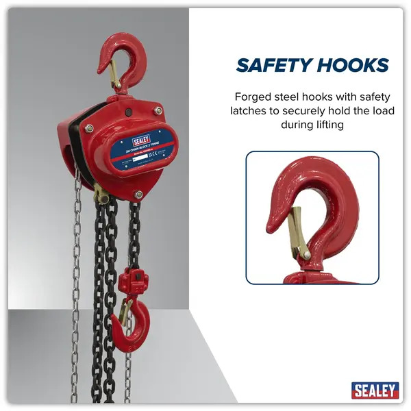 Sealey CB2000 3m Chain Block 2 Tonne