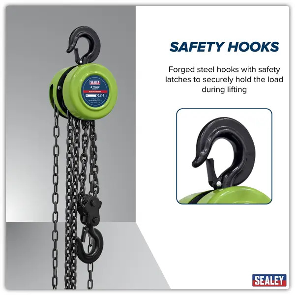 Sealey CB2000E 2.5m Chain Block 2 Tonne