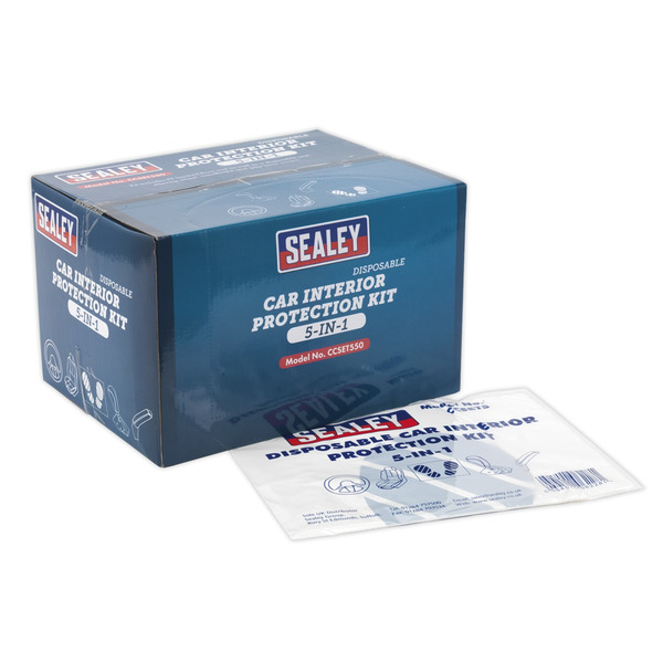 Sealey CCSET550 5-in-1 Disposable Car Interior Protection Kit - Display Box of 50