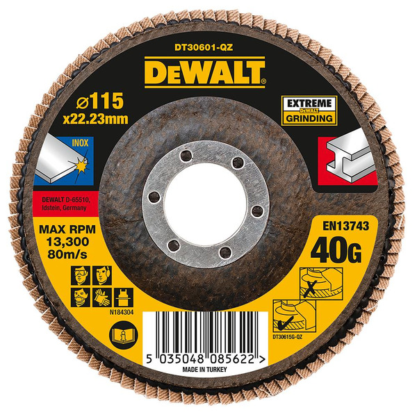 DeWalt EX Flap Disc 115mm X 22.2mm X 40G