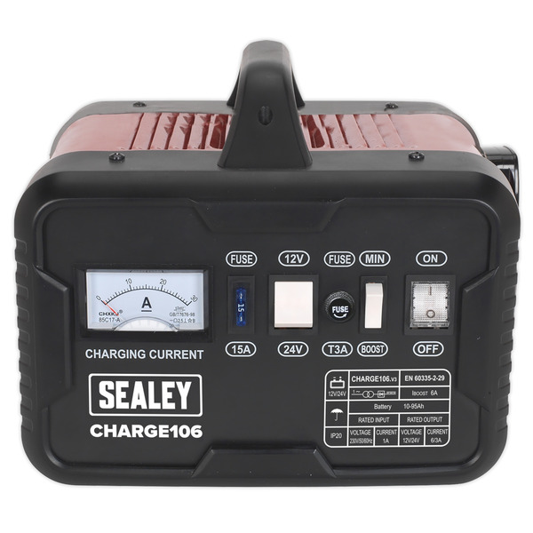 Sealey CHARGE106 12/24V Battery Charger 8A 230V