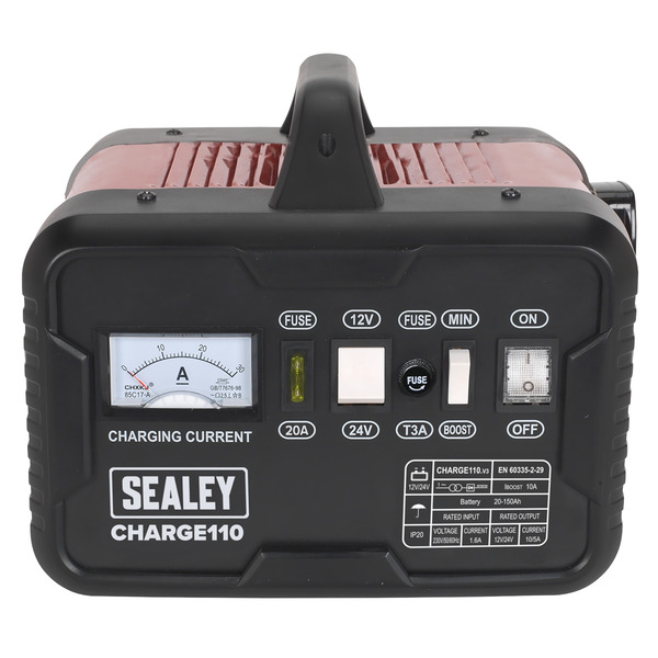 Sealey CHARGE110 12/24V Battery Charger 14A 230V
