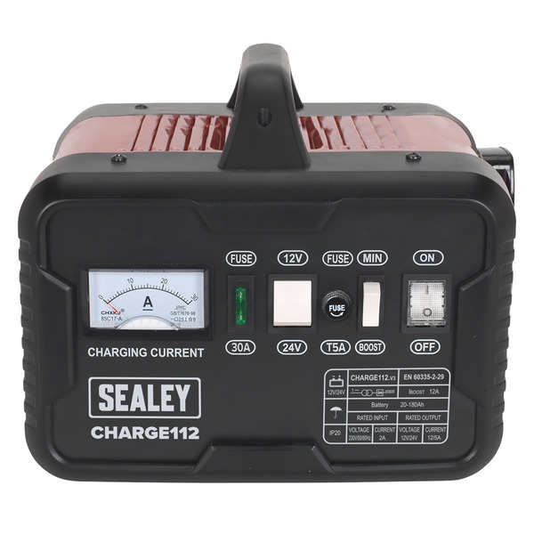 Sealey CHARGE112 12/24V Battery Charger 16A 230V