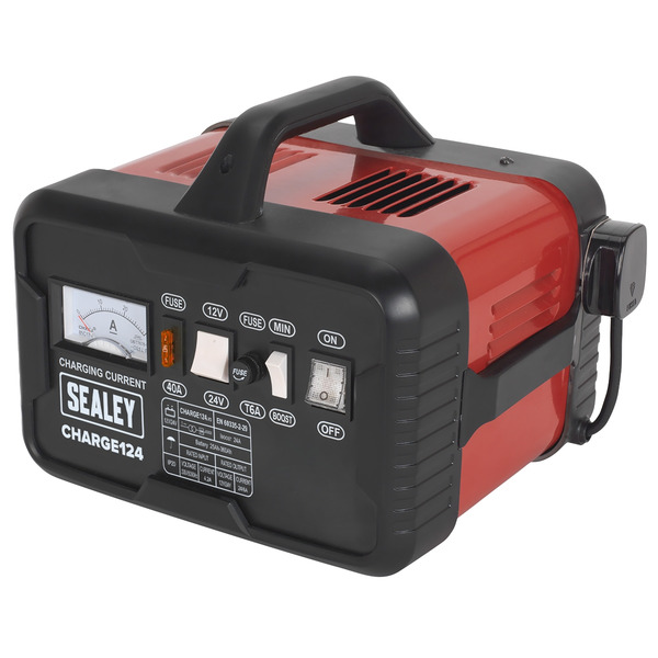 Sealey CHARGE124 12/24V Battery Charger 28A 230V