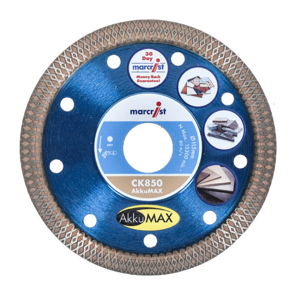 Marcrist CK850 AkkuMAX 115 x 22.2mm Diamond Tile Blade