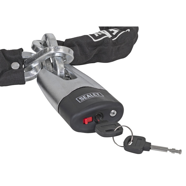 Sealey CLA109DL Motorcycle Chain & Disc Lock 10.5 x 10.5 x 1500mm 4* ART Approved
