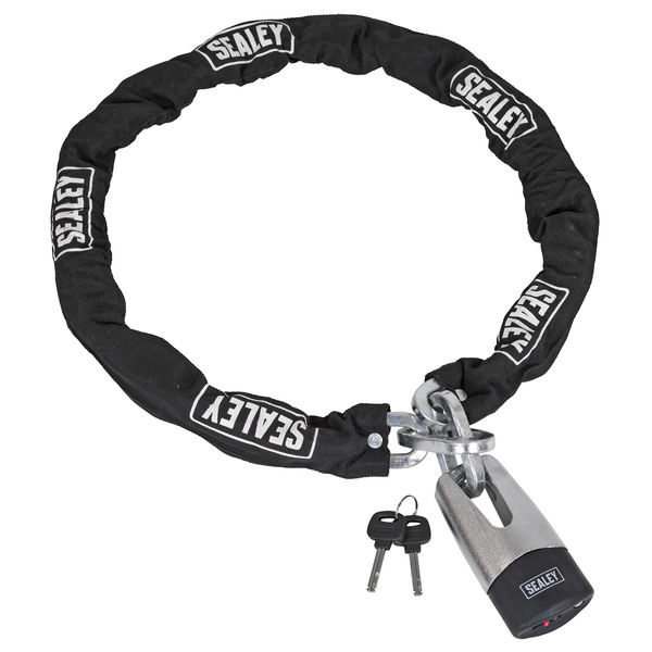 Sealey CLA109DL Motorcycle Chain & Disc Lock 10.5 x 10.5 x 1500mm 4* ART Approved