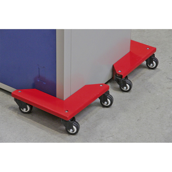 Sealey CM4 Corner Transport Dollies 150kg Capacity - Set of 4