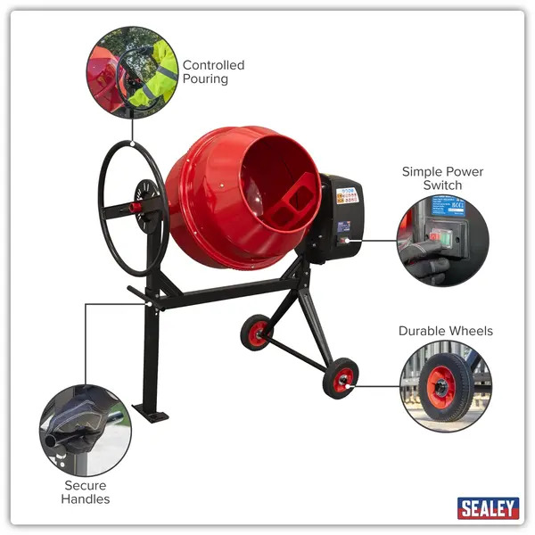 Sealey CMX125 125L Cement Mixer 550W
