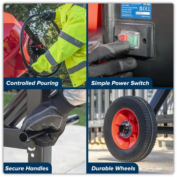 Sealey CMX125 125L Cement Mixer 550W