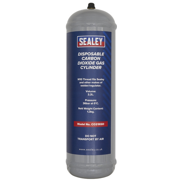 Sealey CO21KGD4 Disposable Carbon Dioxide Gas Cylinder 1.3kg - Pack of 4