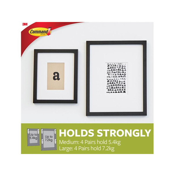 Command™ COM17209 Command™ Picture Hanging Strips Set, Medium & Large (Pack 12)