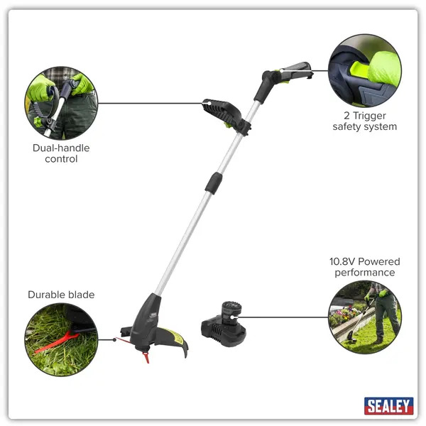Sealey CP108VGS SV10.8 Series Cordless Grass Trimmer Kit 10.8V 2Ah