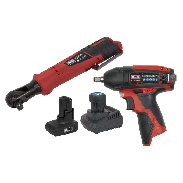 Sealey 2 x SV12 Series Cordless Power Tool Kit 12V - 2 Batteries