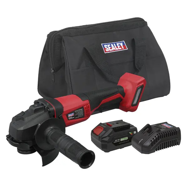 Sealey CP20VAGBKIT1 SV20 Series 115mm Cordless Angle Grinder Kit 20V 4Ah