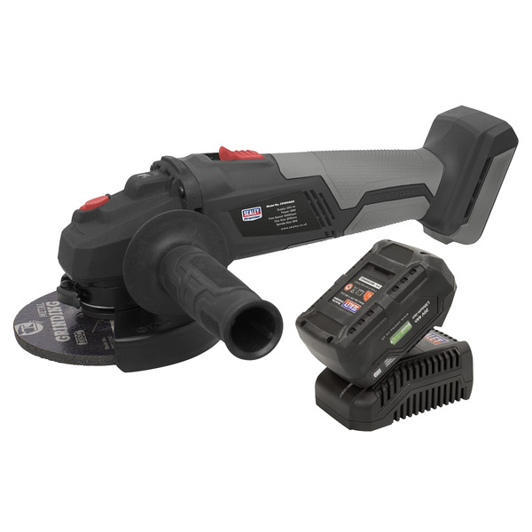 Sealey Premier SV20 Series 115mm Brushless Cordless Angle Grinder Kit 20V 4Ah