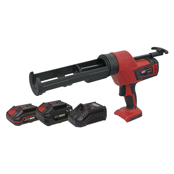 Sealey SV20 Series 310ml Cordless Caulking Gun Kit 20V - 2 Batteries