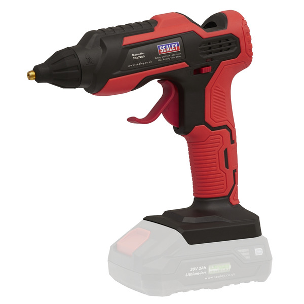 Sealey CP20VGGKIT SV20 Series Cordless Glue Gun Kit 20V 2Ah - 2 Batteries