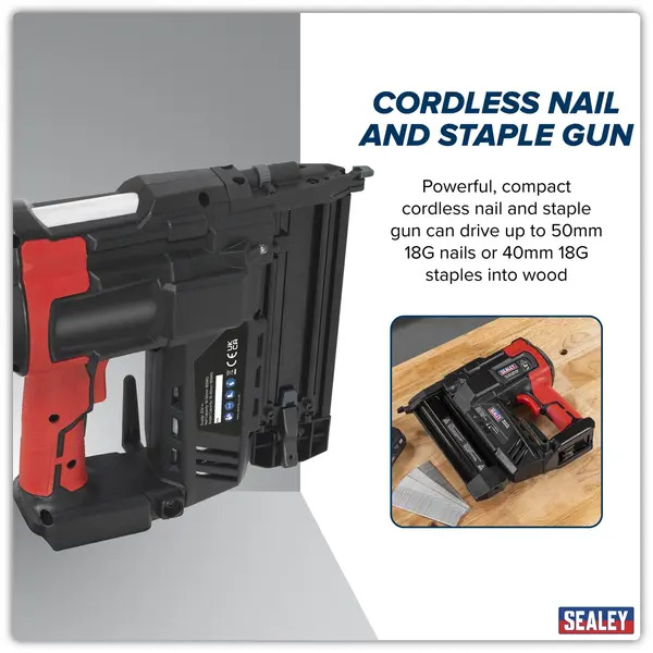 Sealey CP20VNG SV20 Series 18G Cordless Nail/Staple Gun 20V - Body Only