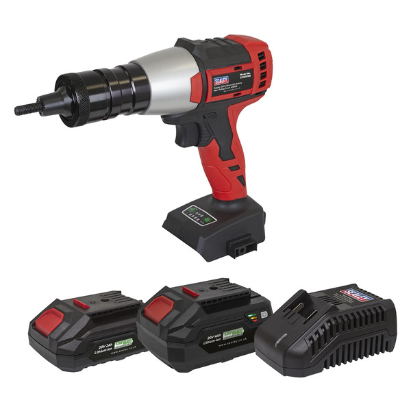 Sealey SV20 Series Brushless Cordless Nut Riveter 20V - 2 Batteries
