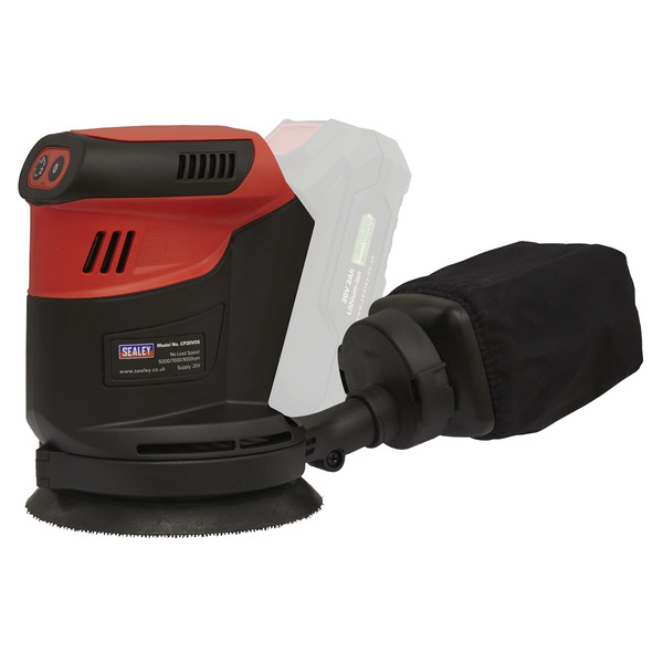 Sealey SV20 Series 125mm Cordless Orbital Palm Sander Kit 20V - 2 Batteries