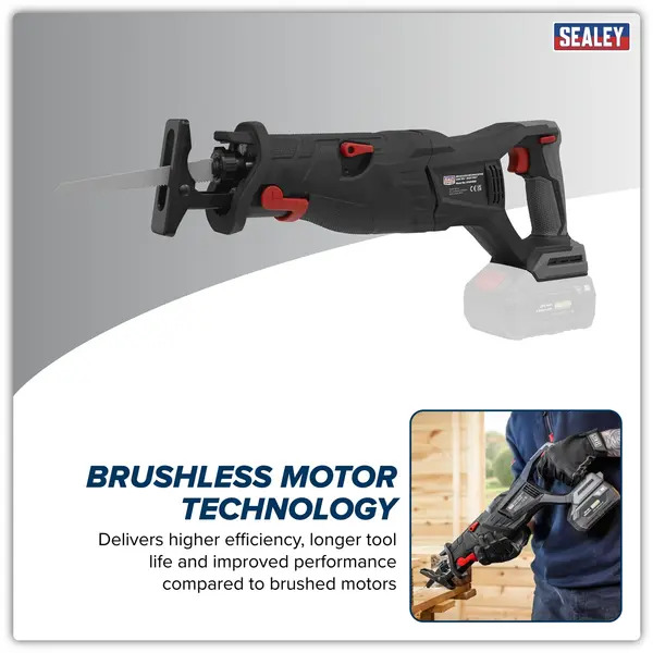 Sealey CP20VRSX Premier SV20 Series Brushless Cordless Reciprocating Saw 20V - Body Only