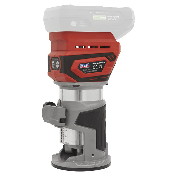 Sealey SV20 Series Cordless Trimming Router Kit 20V 4Ah - 2 Batteries
