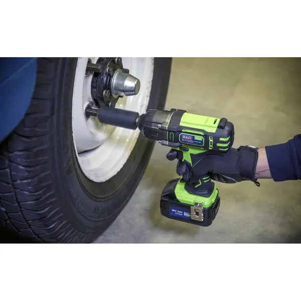 Sealey 2001LEHVCOMBO Trolley Jack & Cordless Impact Wrench Combo - Green