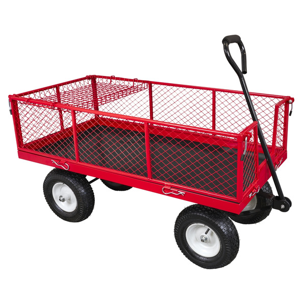 Platform Truck with Sides Pneumatic Tyres 450kg Capacity