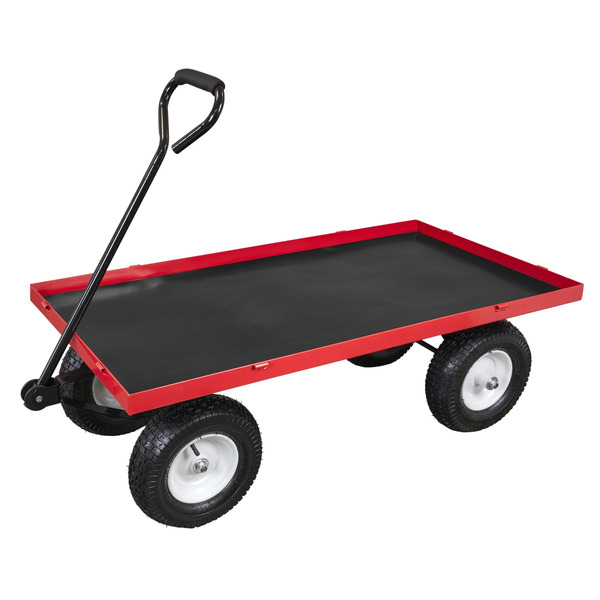 Sealey CST806 Platform Truck with Sides Pneumatic Tyres 350kg Capacity