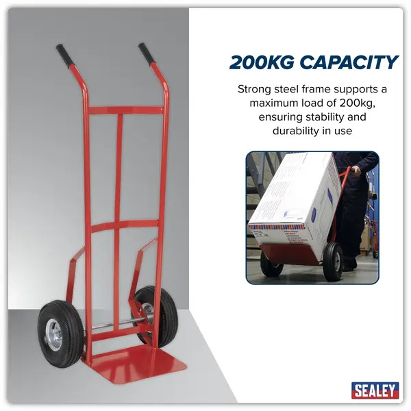 Sealey CST987 Sack Truck with Pneumatic Tyres 200kg Capacity