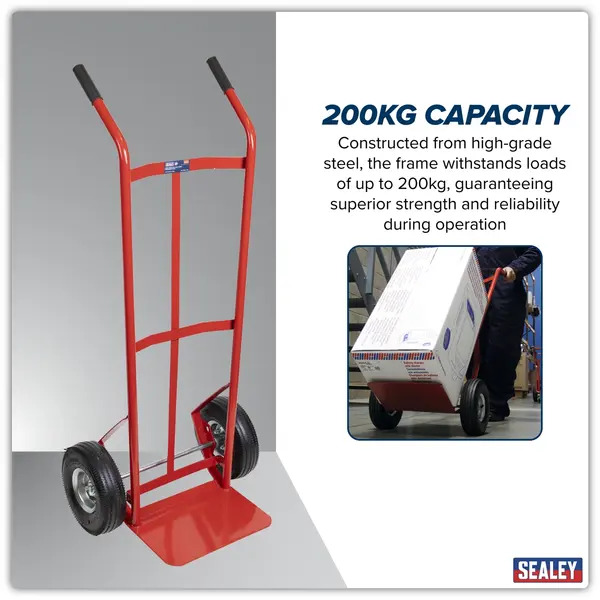 Sealey CST987 Sack Truck with Pneumatic Tyres 200kg Capacity