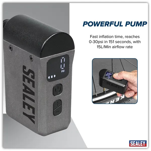Sealey CTI100 Mini Digital Bike Pump