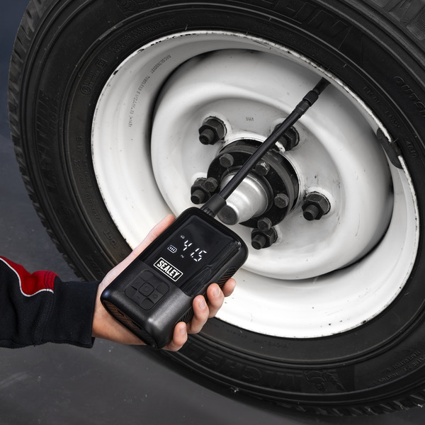 Sealey Tyre Inflator & Power Bank with Worklight Rechargeable