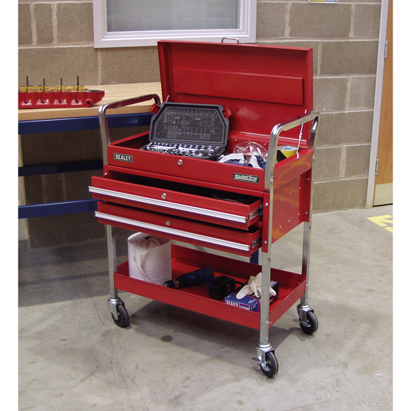 Sealey Superline PRO® Heavy-Duty Trolley with Lockable Top & 2 Drawers 2-Level